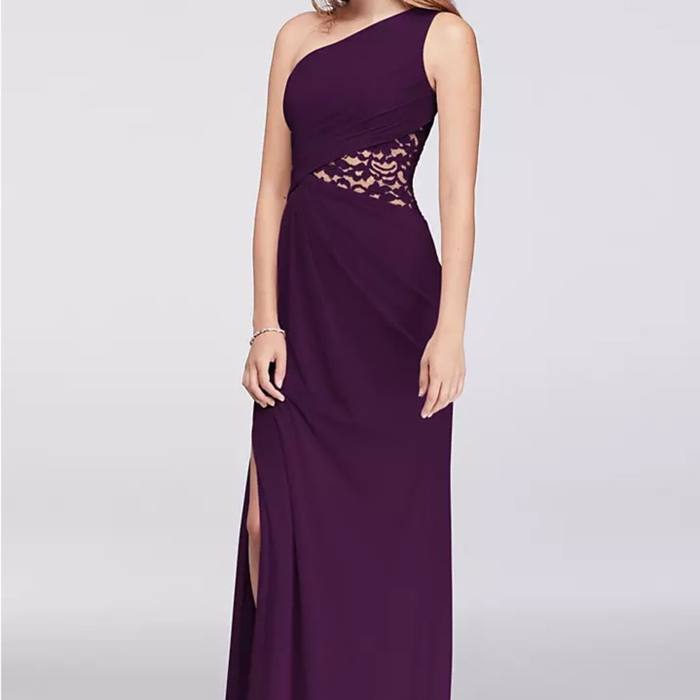 Elegant Purple One-Shoulder Dress